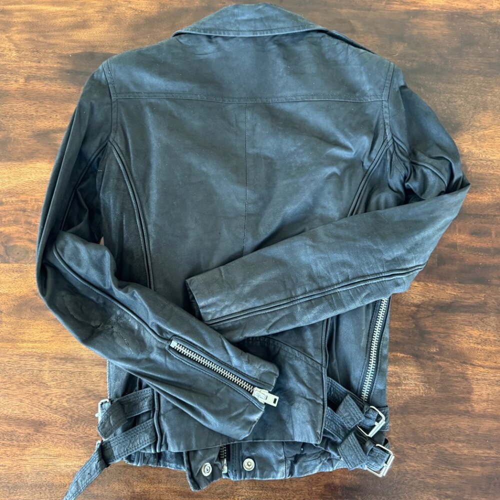IRO Tajime Lamb Leather Suede Biker Jacket - Picture 10 of 14